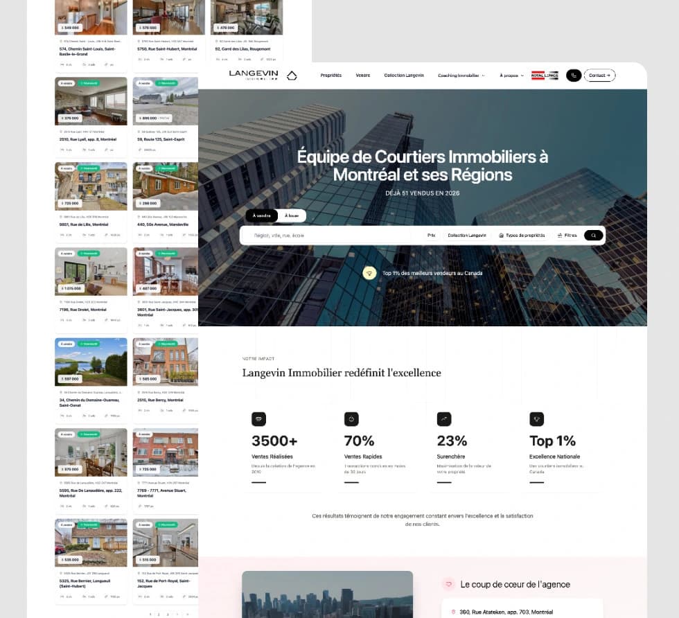 Site Langevin Immobilier — agence immobilière montréalaise