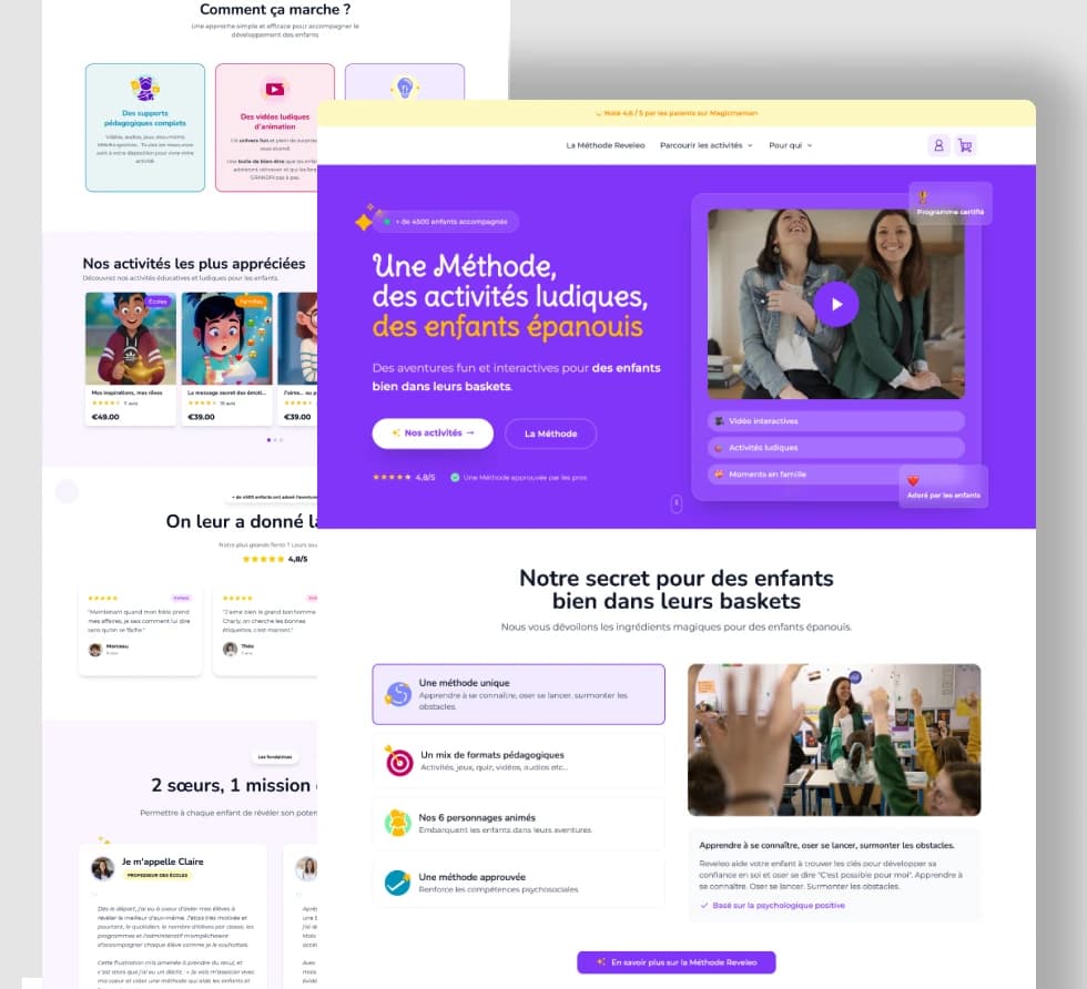 Site Méthode Reveleo — programmes ludiques de compétences psychosociales pour enfants
