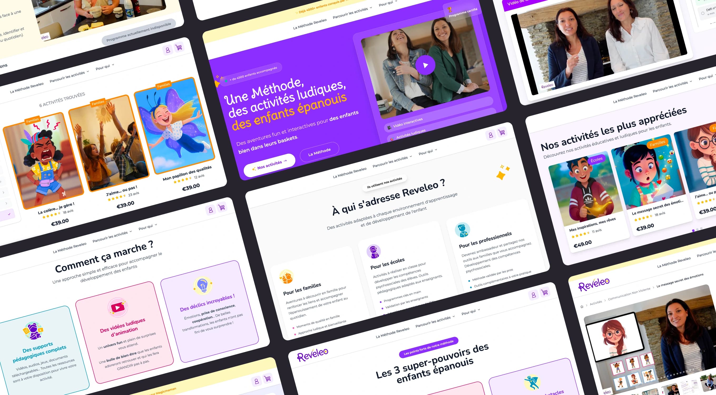 Site Méthode Reveleo — programmes ludiques de compétences psychosociales pour enfants