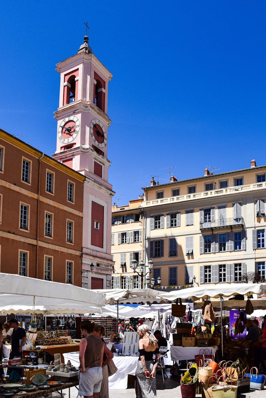 Marché de centre-ville français