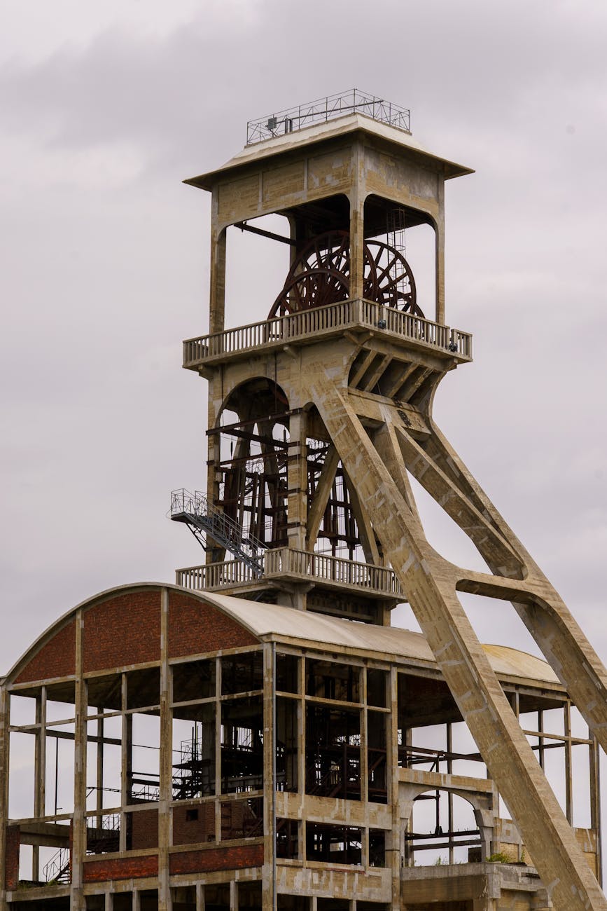 Chevalement minier historique, patrimoine industriel