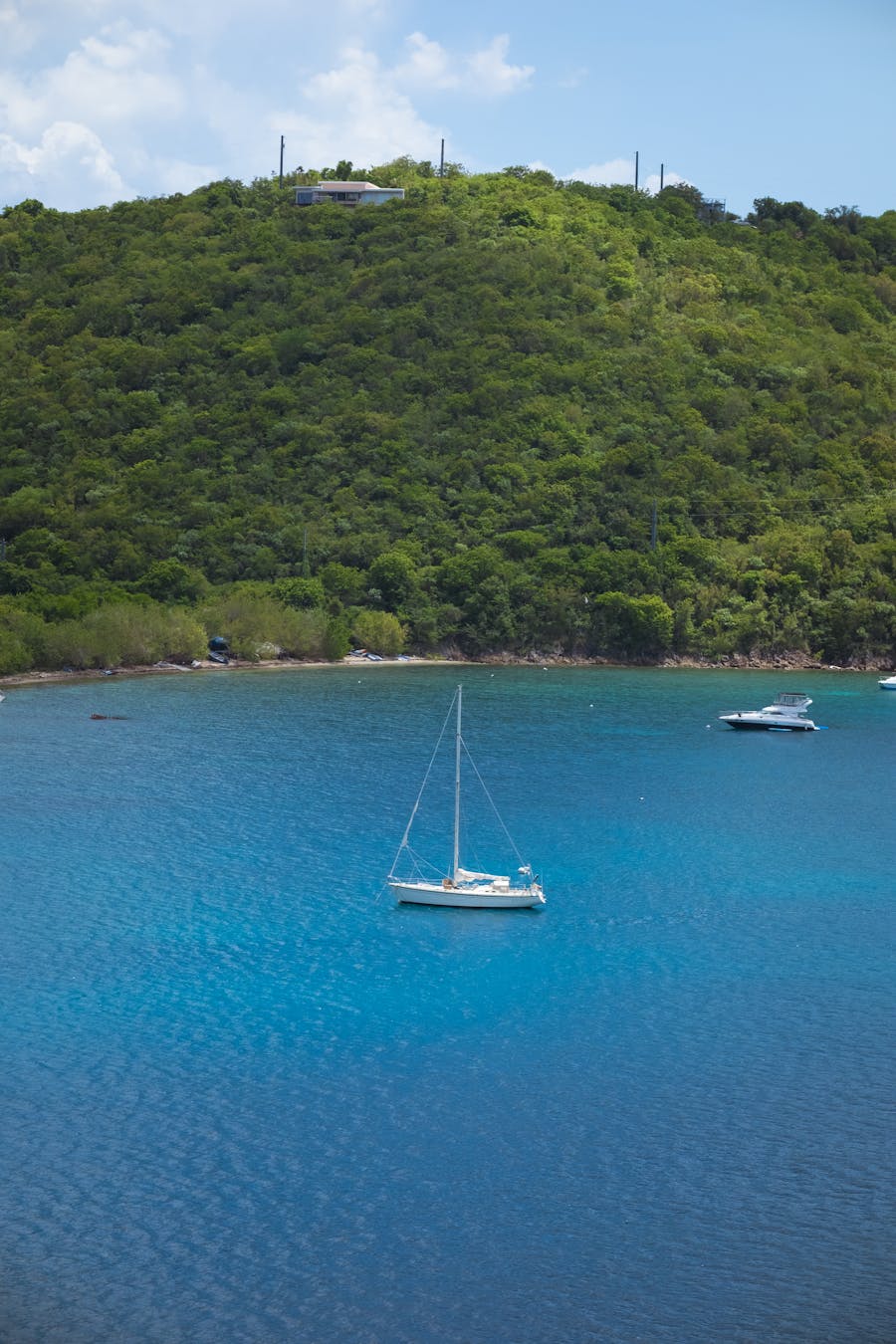 Baie caribéenne avec voiliers