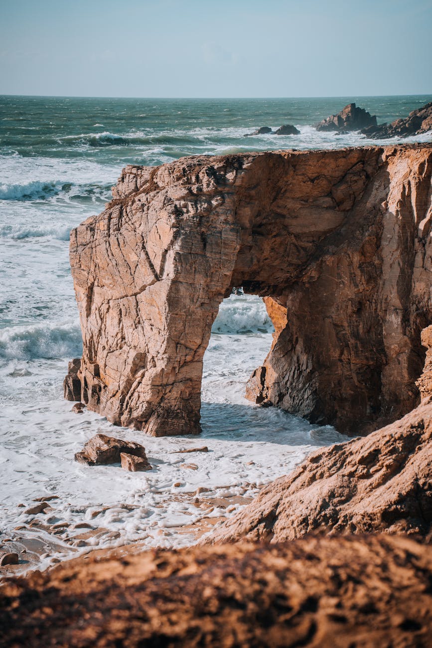 Formation rocheuse sur la côte sauvage de Quiberon