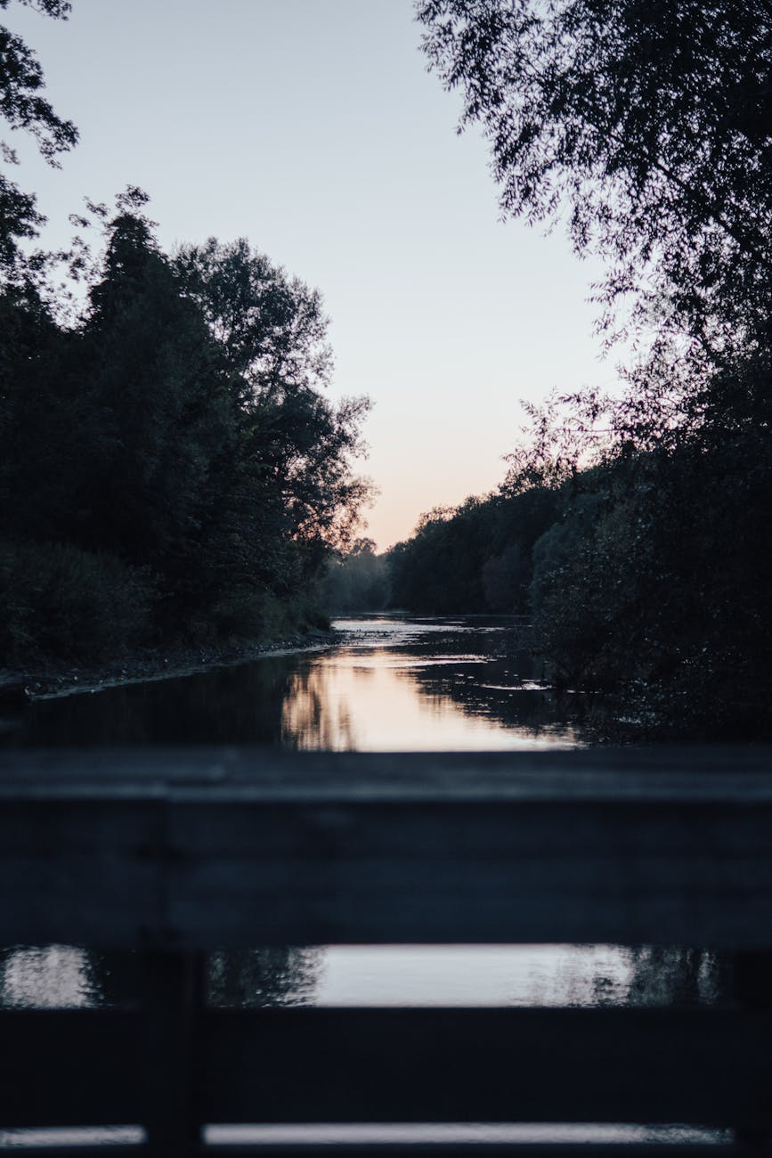 Rivière paisible bordée de verdure en France