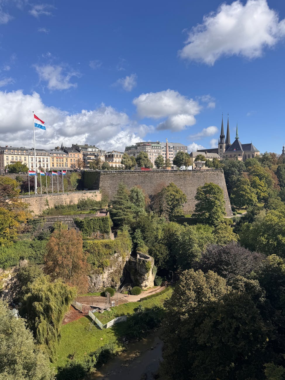 Vue de Luxembourg-Ville avec ses fortifications médiévales