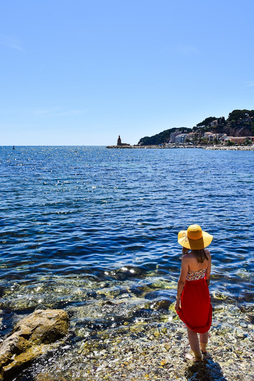 Vue sur le littoral méditerranéen depuis la Côte d'Azur